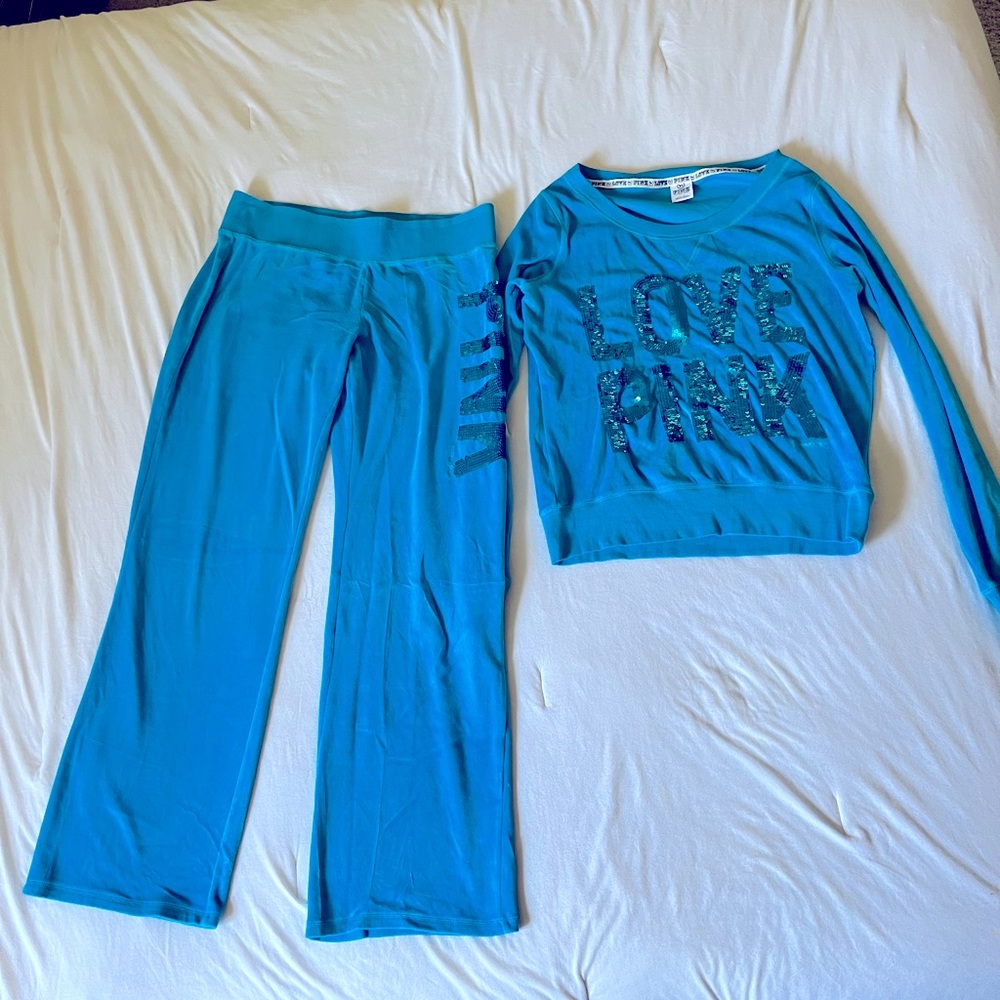 Victoria’s Secret Pink Sequin Sweat Suit